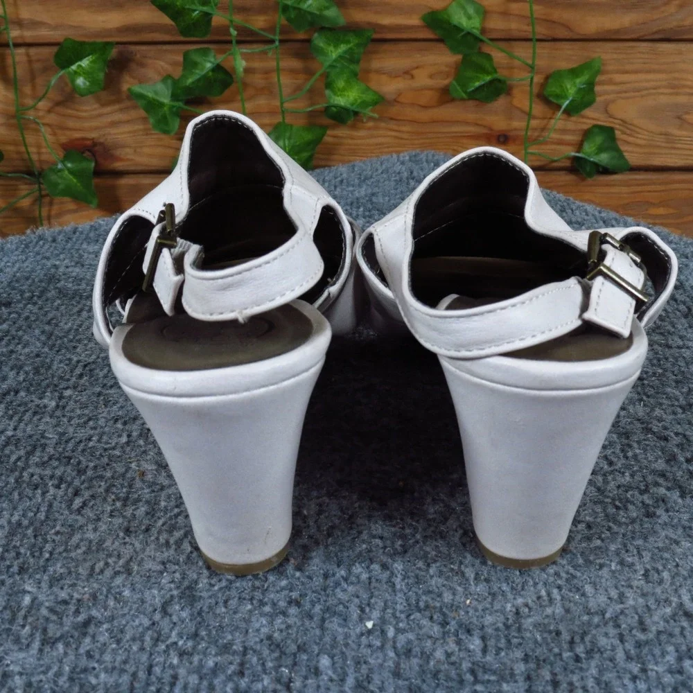 LifeStride Faith Women Wedge Sandal 7.5 Dressy Occasion White Synthetic Strappy